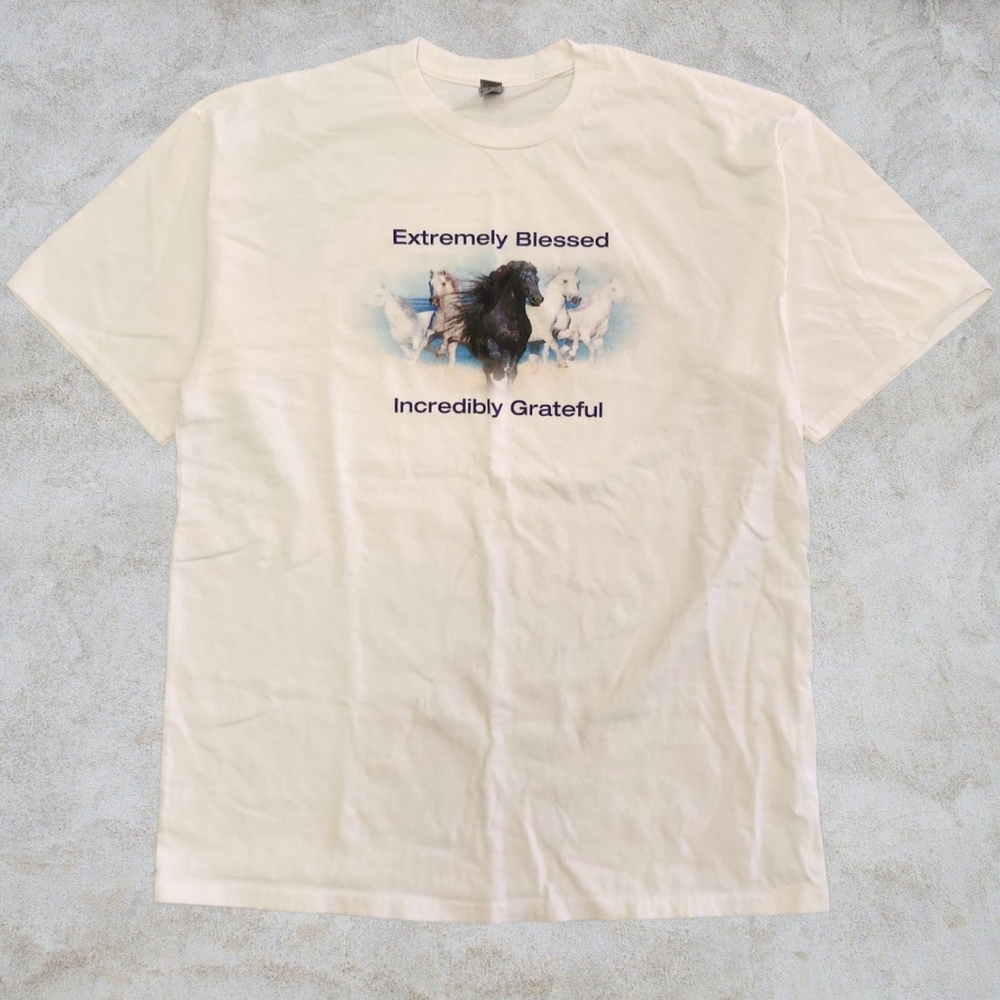 Gildan Horse Graphic White Tee